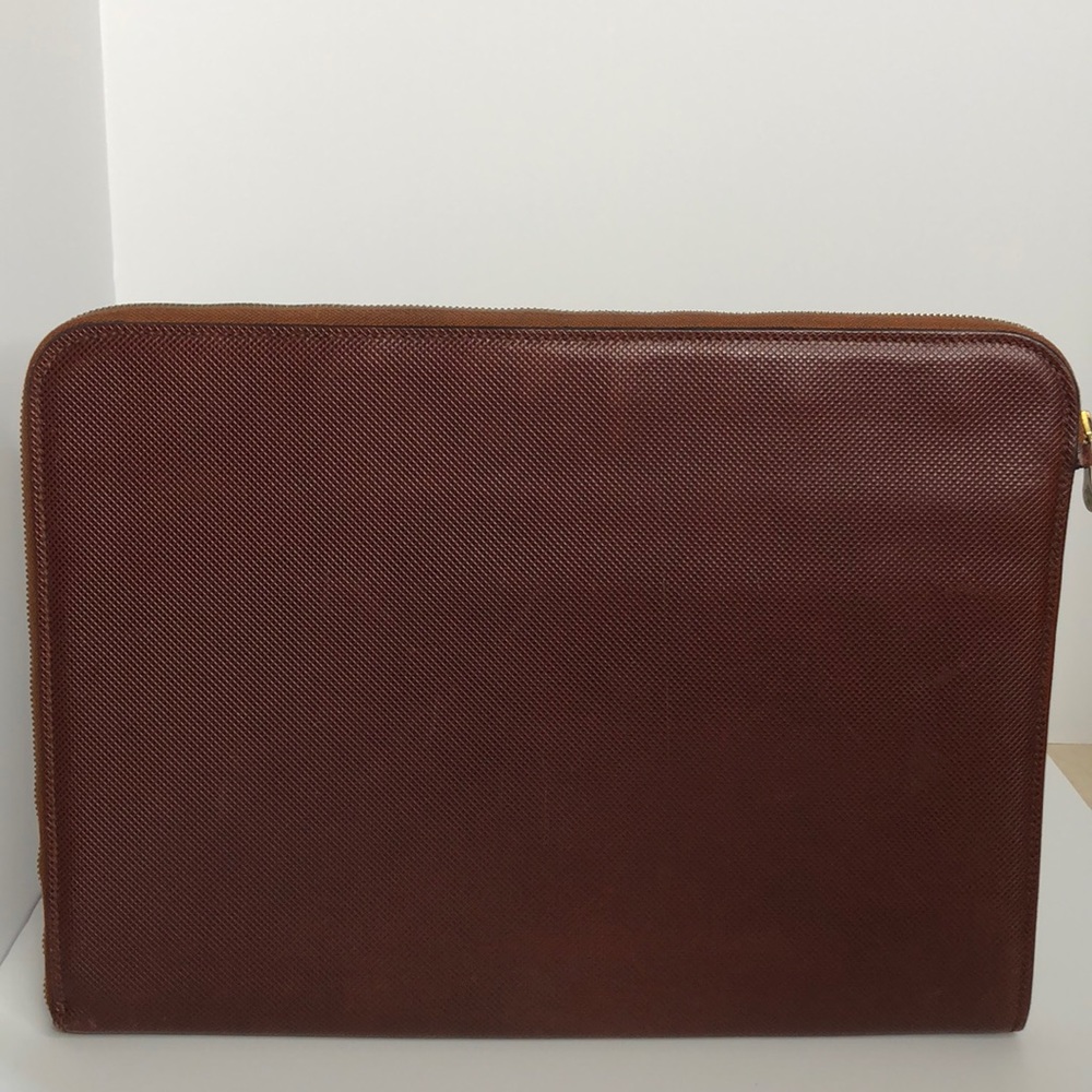 BOTTEGA VENETA Burgundy Leather Document Case